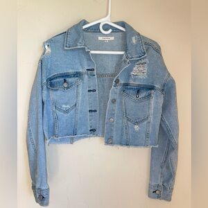 Pacsun distressed and cropped jean jacket